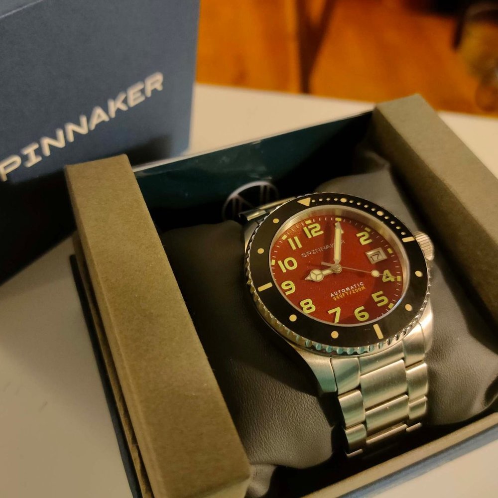 Spinnaker Hunley SP-5080-55 Automatic Watch -Magma Red